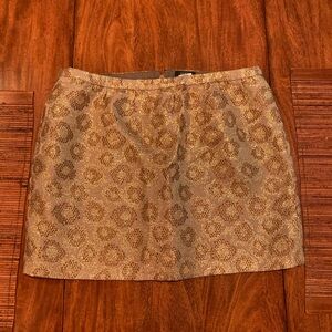JCrew Golden Jacquard  Mini Skirt size 8